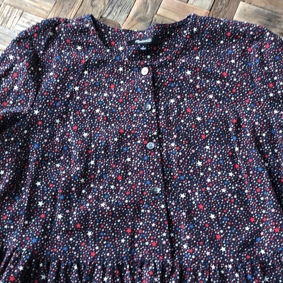 Madewell Starry Night Ruffle Hem Top. Size Small - Picture 5 of 9